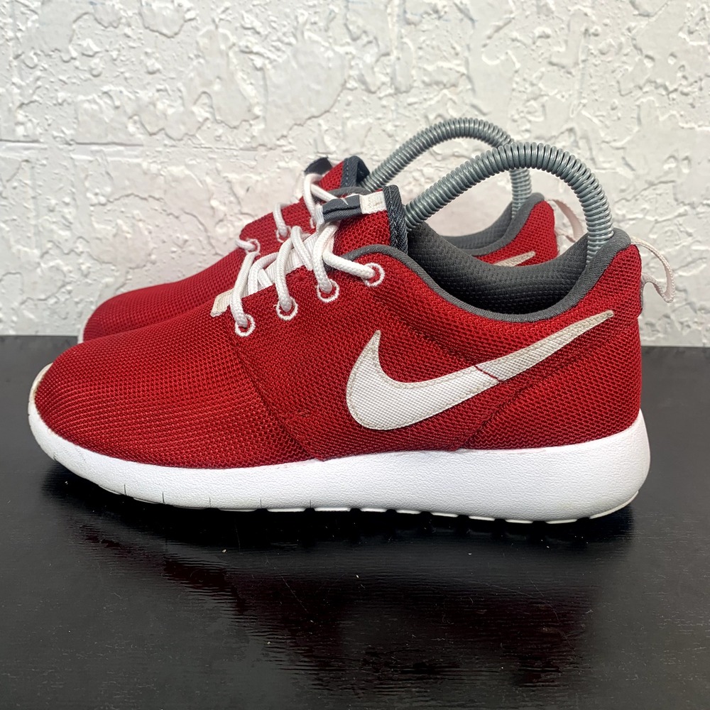 Nike Shoes Women 6.5 Roshe One Gym Red White GS Running Sneakers Kids 5Y
